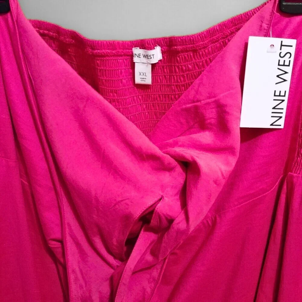 Nine West Pink Halter Dress Midi Length Size XXL - Picture 4 of 6